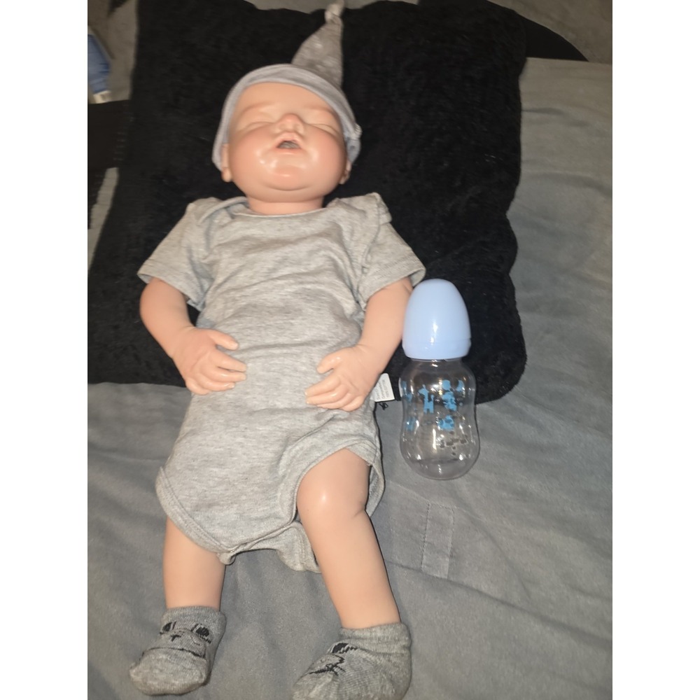 Silicone Reborn Baby Boy Doll - Realistic 0-3MO